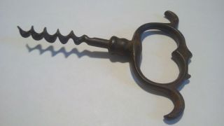 Antique Corkscrew Cast Iron 19th Century 4.  5 In Long Cast