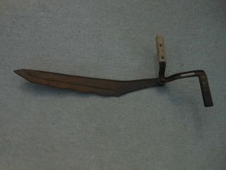 Antique Hay Fodder Saw / Knife With Wood Handles Adjustable Vintage Farm Tool