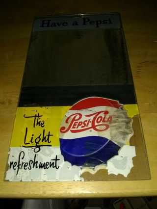 Have A Pepsi Pepsi - Cola The Light Refreshment Soda Glass Mirror Advertising Sign