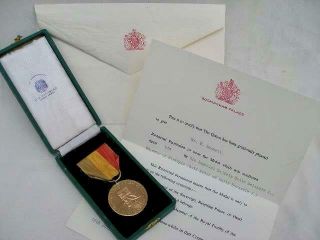Royal Interest Medal Of Haile Selassie I To Queens Page Mr Ernest Bennett.