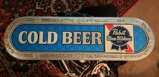 Vintage Pabst Blue Ribbon Beer Lighted Bar Sign,  Light