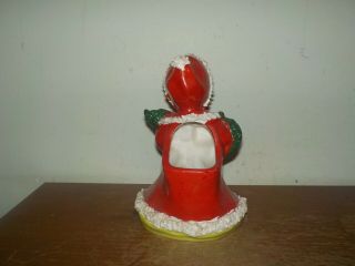 Vintage 1950s RARE Kreiss Christmas Ceramic Mrs Santa Spaghetti Figure Sconce 3
