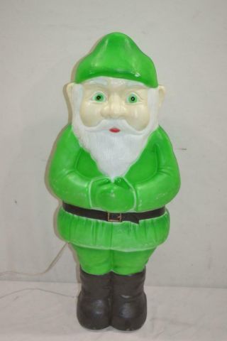 Vintage Don Featherstone 28 " Leprechaun Gnome Lighted Blow Mold