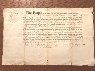 John Jay 1st Supreme Court Chief Justice Signed 1798 - Appointed By G Washington