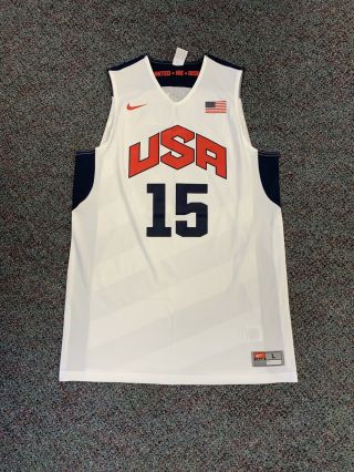 Nike Team Usa Olympics Carmelo Anthony Jersey White Authentic Size Large Vintage