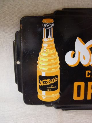 Drink Nesbitt ' s California Orange Soda Embossed Tin Advertising Sign 2