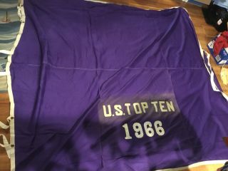 Vintage 1966 U.  S.  Usa Show Horse Blanket Top Ten Purple Race