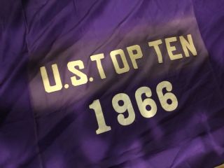 Vintage 1966 U.  S.  Usa Show Horse Blanket Top Ten Purple Race 2