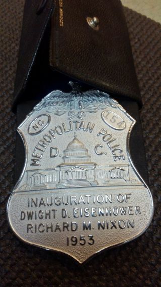 1953 Metropolitan Police Badge.  Inauguration Of Eisenhower/ Nixon