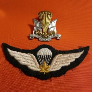 Ww2 Canadian Parachute Corps Airborne Regiment Cap Badge & Jump Wings