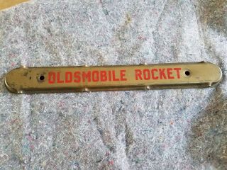 Oldsmobile Rocket Metal Sign Valve Cover Car Dealer Gas Oil 1950s Old