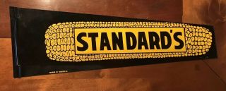 Vintage Seed Corn Sign Tin Double Sided Standards Farm Advertising Sign Ear Corn