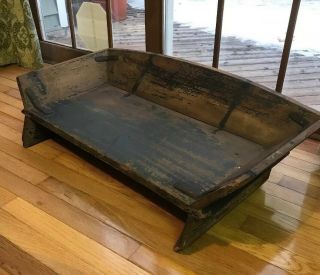Antique / Primitive Wood Horse Buggy / Sleigh Seat Very Paint