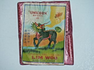 Firecracker Fireworks Pack Label,  Unicorn (lim Woo) 20 