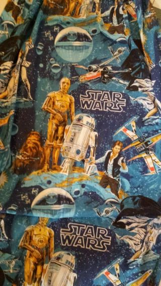 Vintage 1977 Star Wars Pinch Pleat Drapes 1 Pair 24x60 Each Panel Made In Usa