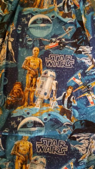 Vintage 1977 star wars pinch pleat drapes 1 pair 24X60 each panel Made in USA 2