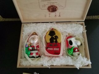 Polonaise Peanuts Snoopy Charlie Brown Ornaments 50th Anniversary Set Of 3