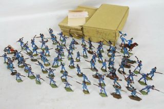77 Vintage Tin Flats Zinnfiguren Scholtz Lead War Soldiers German Horse Folk Art