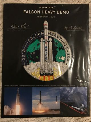 Authentic Spacex Employee Low Numbered Falcon Heavy Demo Patch