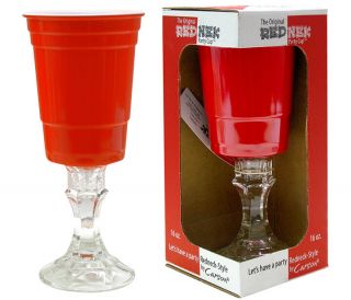 The Red Nek Party Cup,  Red Nek Wine Glass,  Red Solo Cup 16oz By Carson