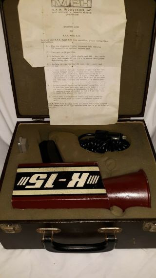 Vintage Mph K - 15 Police Radar Gun