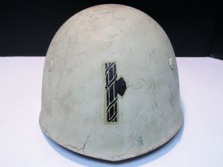 Ww Ii Italian Army Military Helmet Facist Roman Insignia Mussolini No Liner