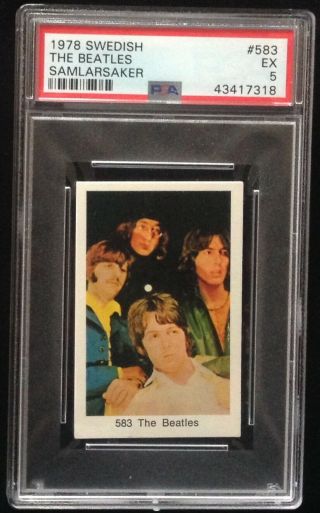 The Beatles 1978 Swedish Samlarsaker 583 Psa 5 Pop 1 Only 1 Graded Higher