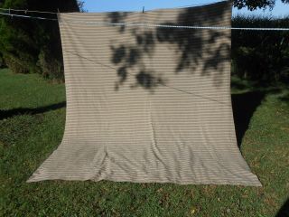 Family Heirloom Weavers 94 " X 108 " Farm Stripe Blanket Primitive Style