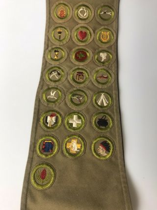 1930’s Boy Scout/Eagle Scout Merit Badge Sash,  Type B & C Badges 3