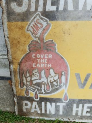 Vintage Old Sherwin Williams Double Sided Paint Sign 20 