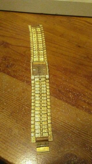 Bulova Diamond Quartz 532 Swiss Made,  18k Gold Watch,  Non 98g Scrap Gold