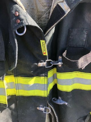 Firefighter Fire bunker gear jacket coat - YORK FIRE DEPARTMENT FREEPORT NY 3
