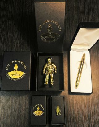 Omega Speedmaster Apollo Moon Landing 50th Anniversary Astronaut Usb Pin Pen Set