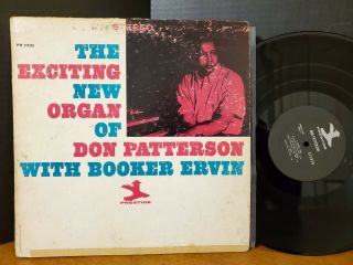 The Exciting Organ Of Don Patterson W/booker Ervin Prestige Vinyl Lp 1964