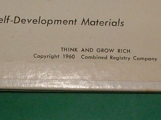 Napoleon Hill Earl Nightingale ‎Think And Grow Rich LP Combined Registry Co 1960 3