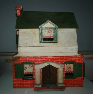 Antique Dollhouse Handmade From A Fruit Crate