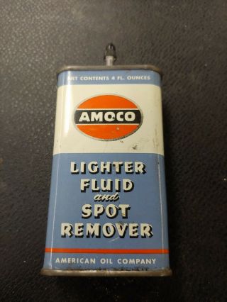 Amoco Lighter Fluid And Spot Remover 4 Oz Lead Top Oiler
