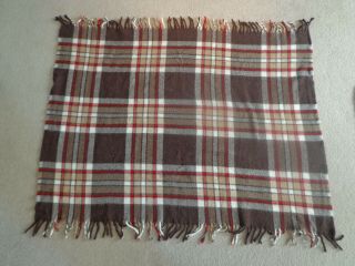 Vintage Faribo Faribault Wool 52x40 Plaid Blanket Throw