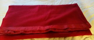 Vintage 1950s Two Red Wool Blankets By American Woolen Co 68 X 72 Pet Blankets