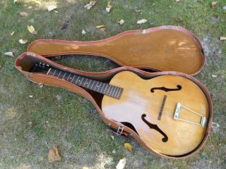 Vintage Harmony Patrician Archtop Acoustic Guitar With Geib Case