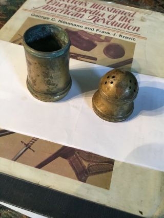 Revolutionary War 18th Century Heavy Brass Pepper Pot Dredger 1720 - 1780