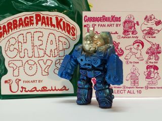 Custom Roy Bot Garbage Pail Kids Toy By Uraeus In Metallic Blues