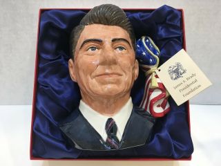 Royal Doulton Ronald Reagan Mug 1984 Signed Certified Limited Edition 7.  75 " Tall