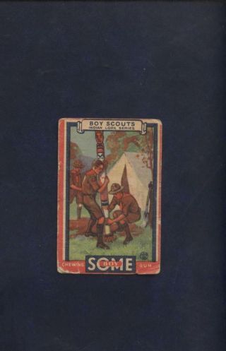 Boy Scouts Card 10 Totam Pole For Camp Goudy Some Boy Chewing Gum 1933 R26
