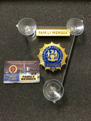 Pba 2019 Nypd Lba Car Shield Family Member,  2020 Card