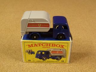 Old Vintage Lesney Matchbox 15 Dennis Refuse Truck Box
