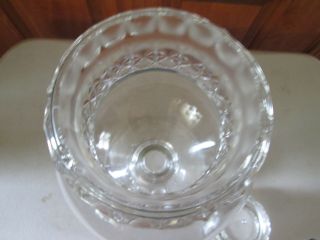 Antique Dakota Drug Store Apothecary Globe Footed Candy Jar Ground Glass Top 3