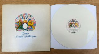 Queen A Night At The Opera Limited Edition White 12 " Vinyl Rare Item 1975 Press