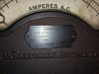 Antique Weston Electrical Instrument Co.  Ammeter Model 156 2