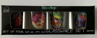 Rick And Morty 4 Pack Shot Glass Set
